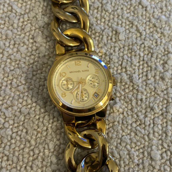 Michael Kors Gold Chain Watch (6 inches) - Picture 1 of 4